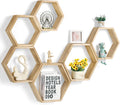 Hexagon Floating Shelves Set of 6 Light Brown U536