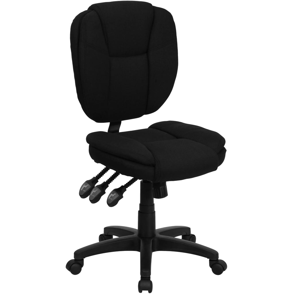 Black Fabric Ergonomic Task Office Chair K253