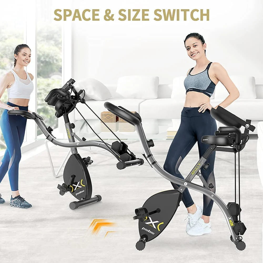 4-in-1 Folding Magnetic Exercise Bike Q311749