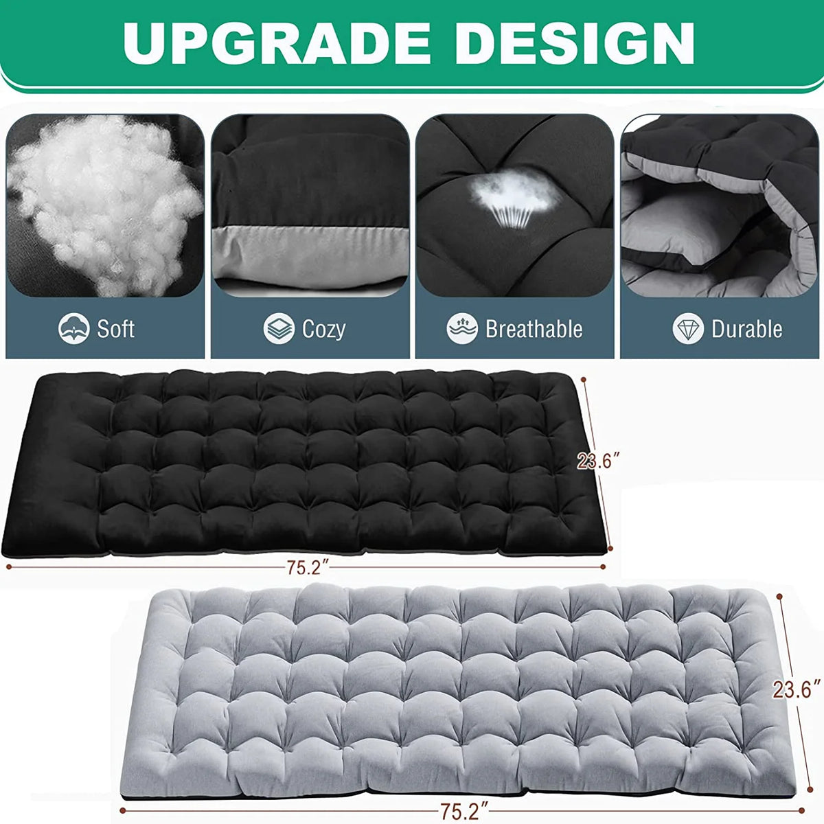 Folding Sleeping Cot with Mattress and Pillow M3627