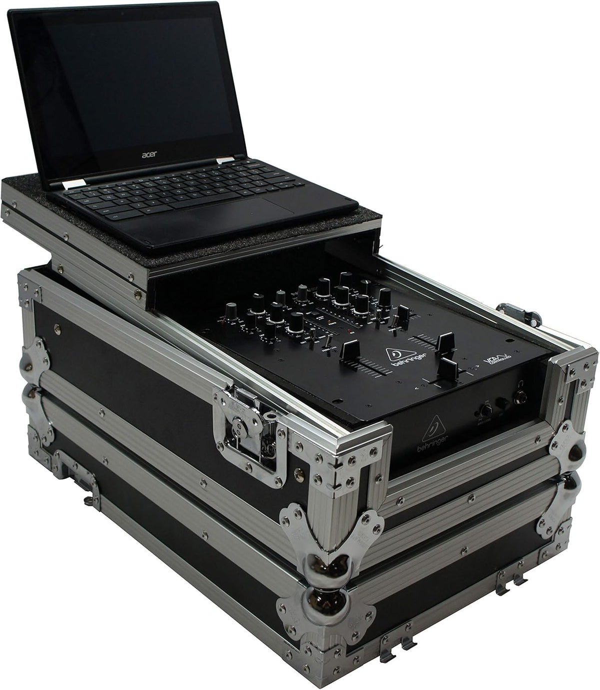 Universal 10 Mixer Glide Laptop Stand DJ Case J543
