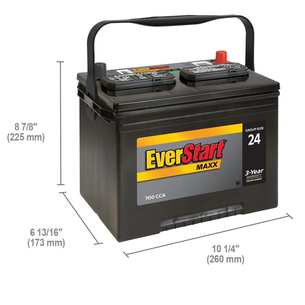 Lead Acid Automotive Battery Group Size 24 12 Volt 700 CCA D720852
