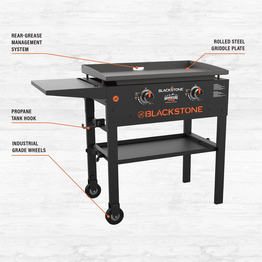 2-Burner 28 Propane Griddle with Foldable Legs H255