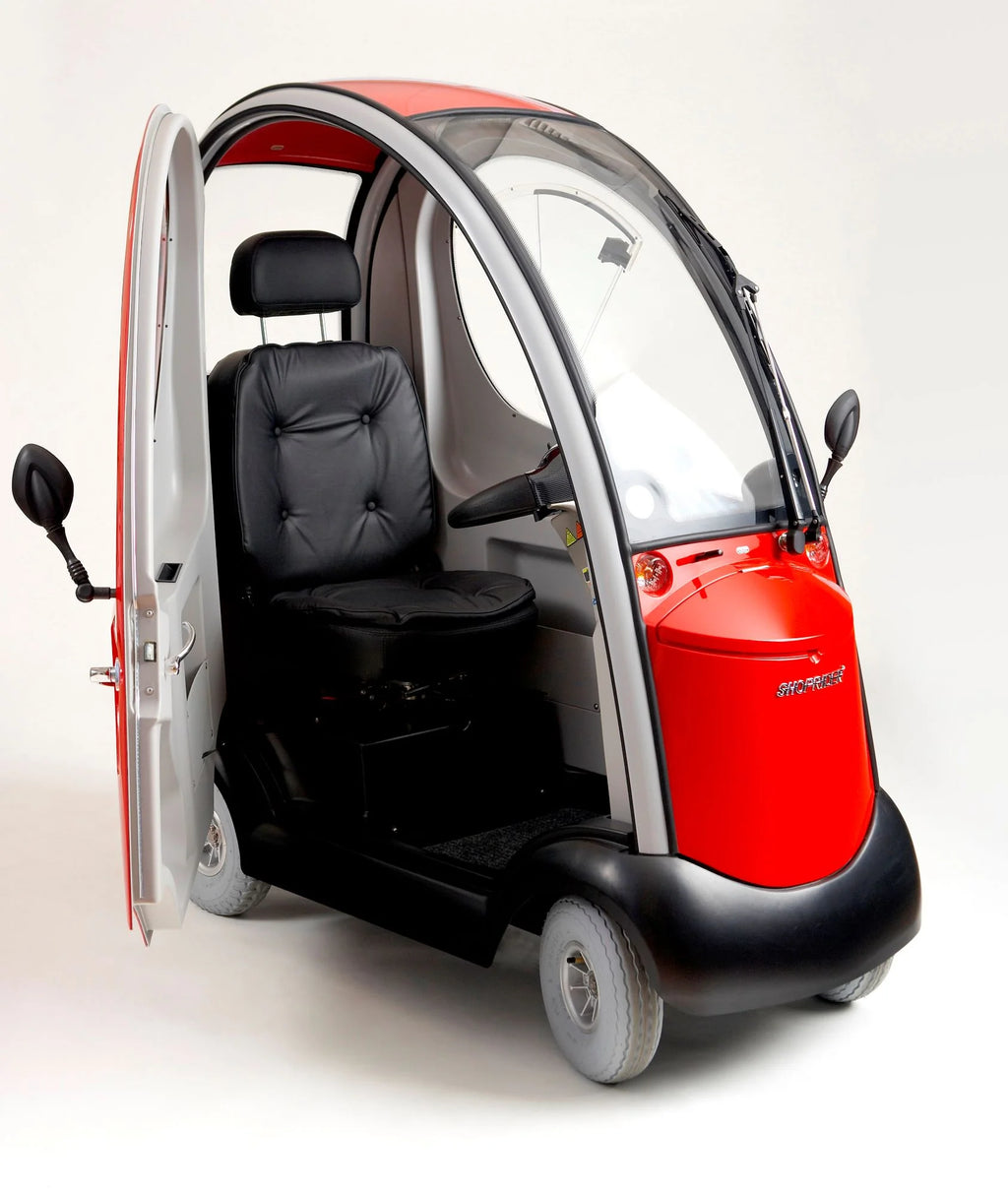 Red Enclosed Cabin Mobility Scooter P176