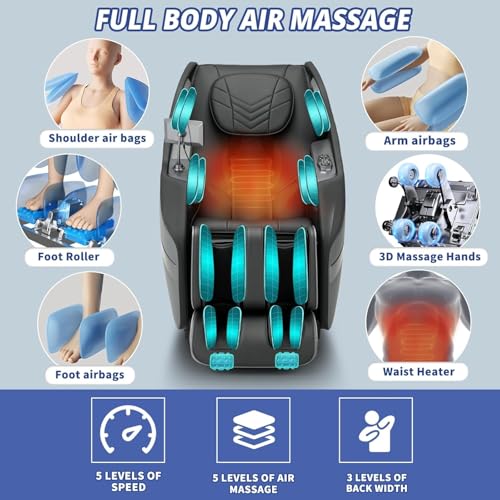 3D Full Body Zero Gravity Massage Chair with Heat and SL-Track W111