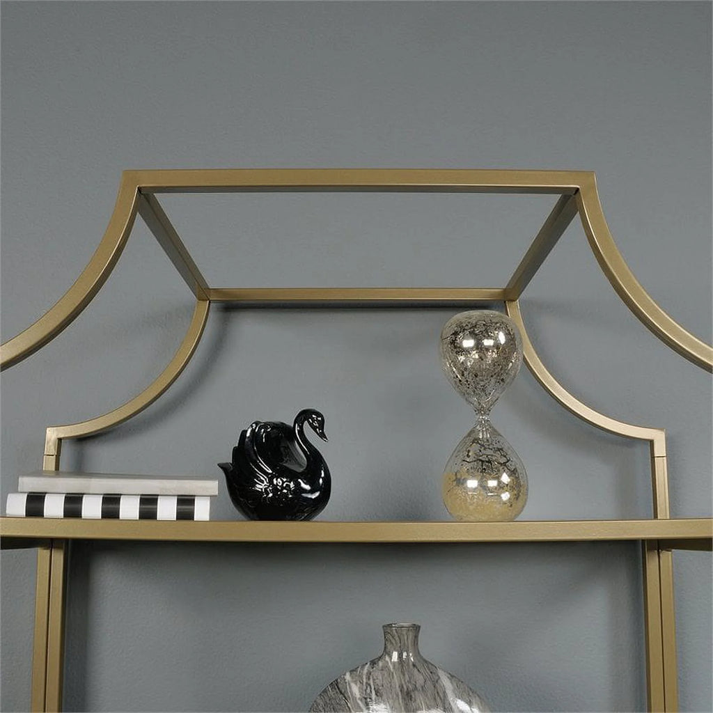 Metal Desk and 5-Shelf Bookcase Set S123202