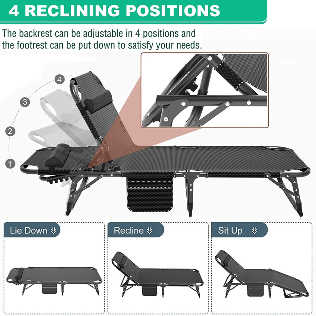 Folding Sleeping Cot with Mattress and Pillow M3627