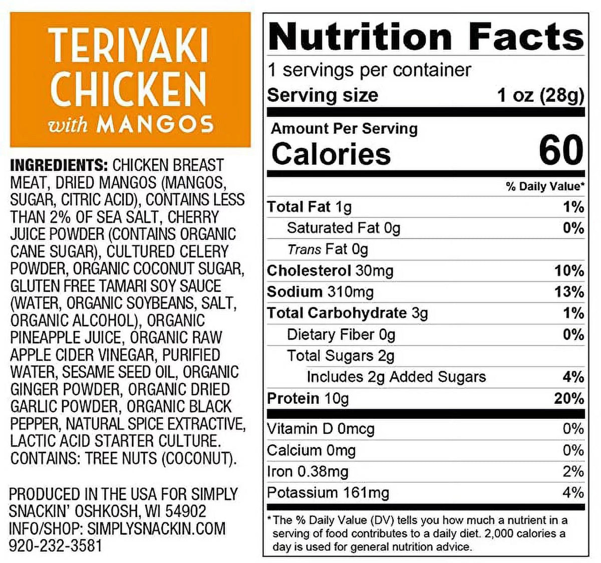 Teriyaki Chicken Breast with Mangos 24-Pack W5576