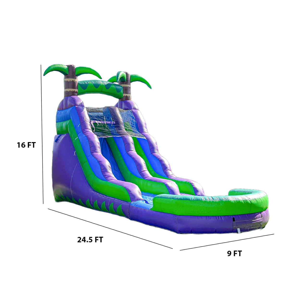 16FT Inflatable Water Slide with Pool K6513