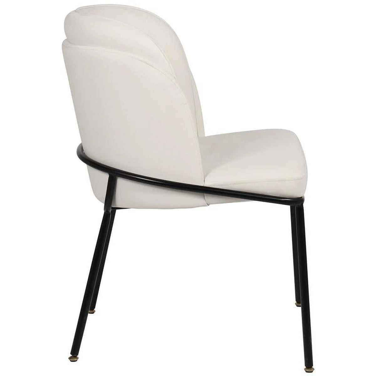 White Vegan Leather Dining Chair Y92120