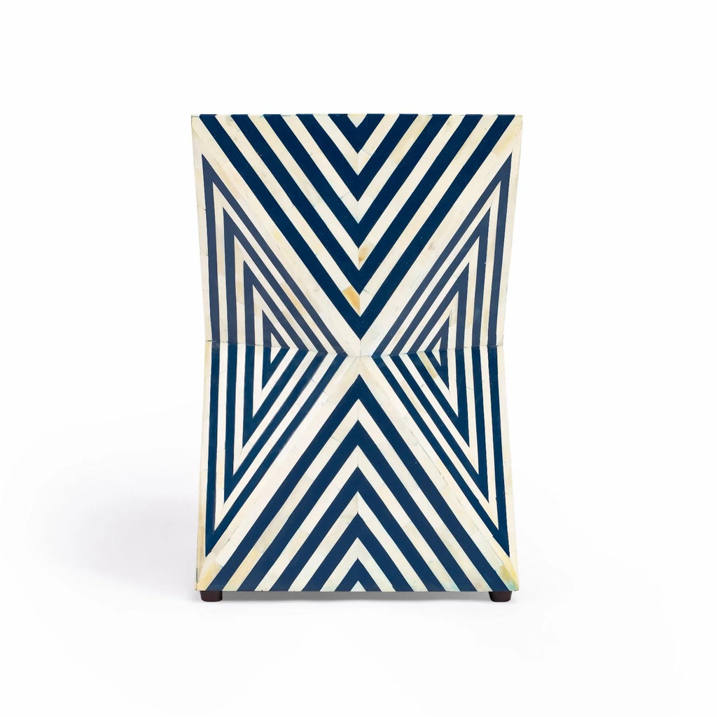 Blue and White Bone Inlay End Table T53156