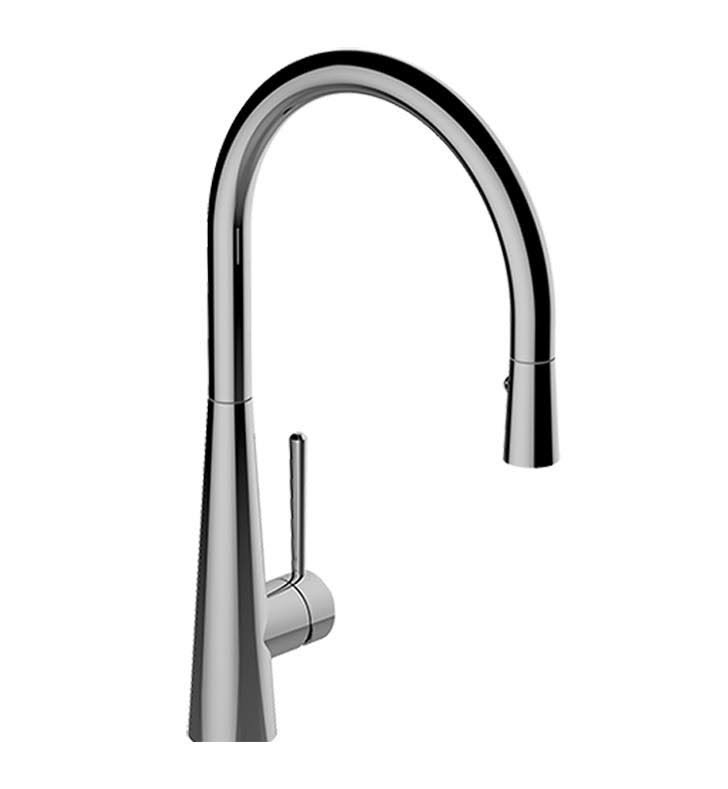 Single Handle Pull-Down Bar Prep Kitchen Faucet in Polished Chrome N4716