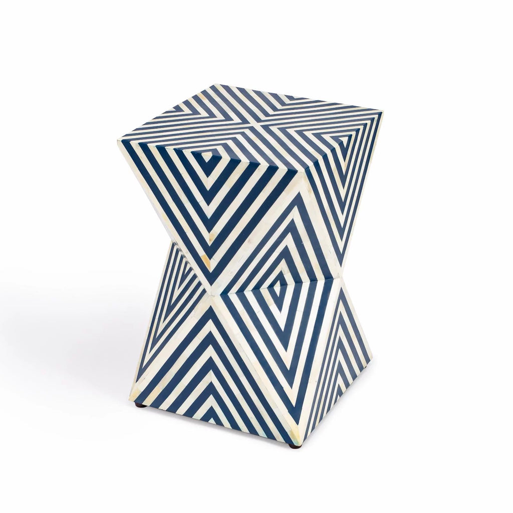 Blue and White Bone Inlay End Table T53156
