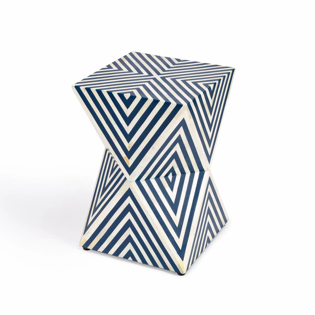 Blue and White Bone Inlay End Table T53156