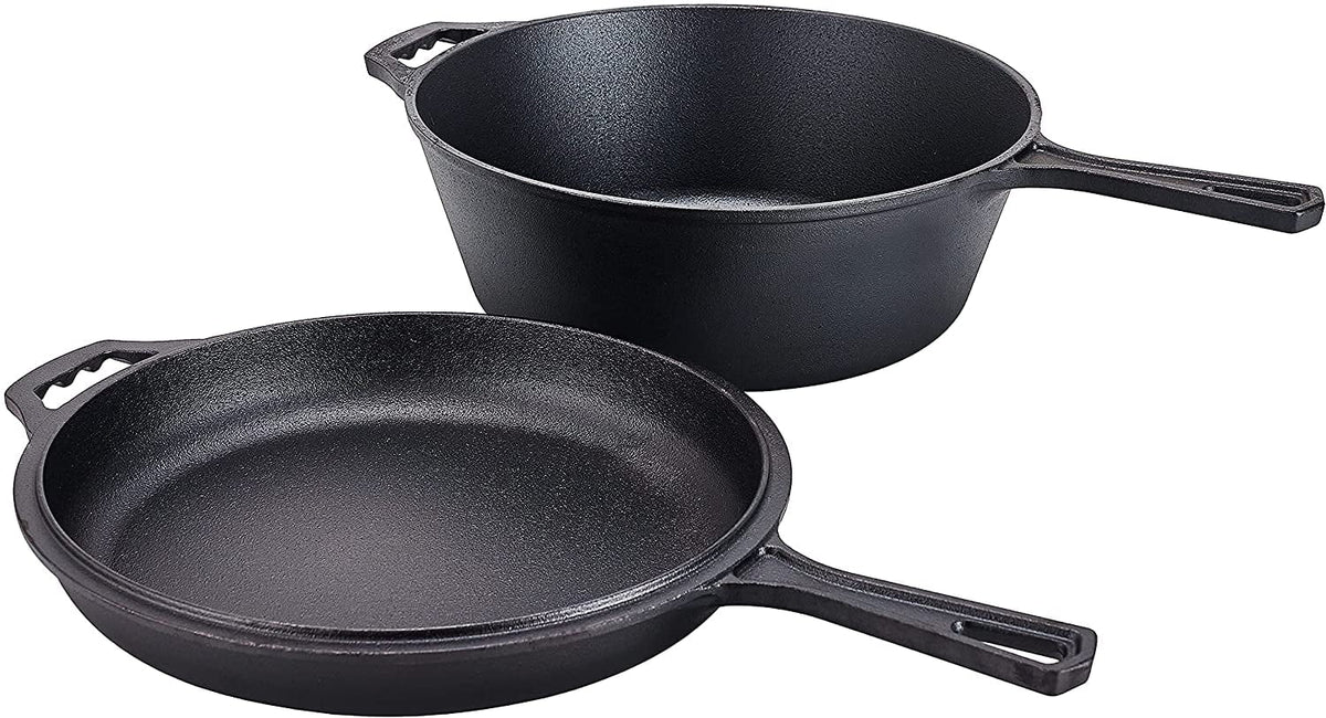 Pre-Seasoned 2-In-1 Cast Iron Skillet M75486