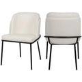 White Vegan Leather Dining Chair Y92120