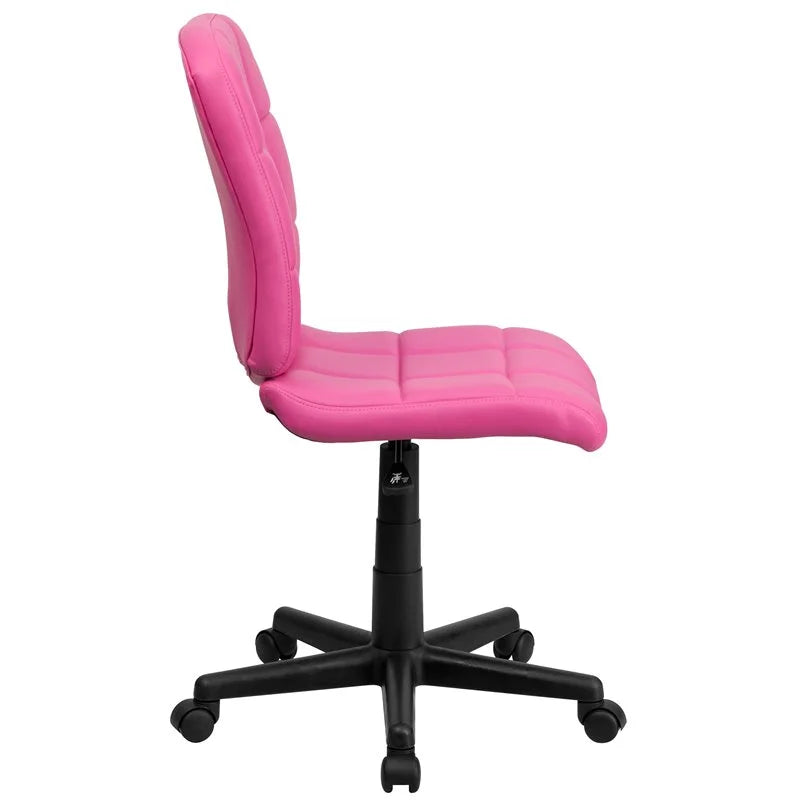 Pink Quilted Office Swivel Chair C24184
