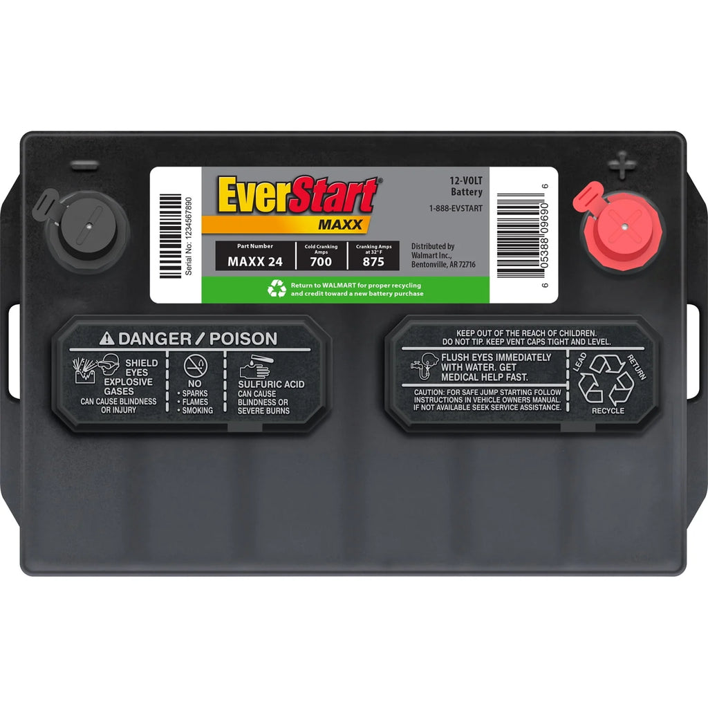 Lead Acid Automotive Battery Group Size 24 12 Volt 700 CCA D720852