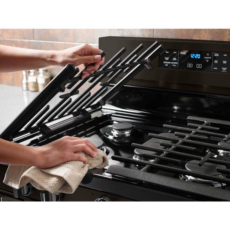 5.8 cu. ft. Black Stainless Gas Freestanding Range H282