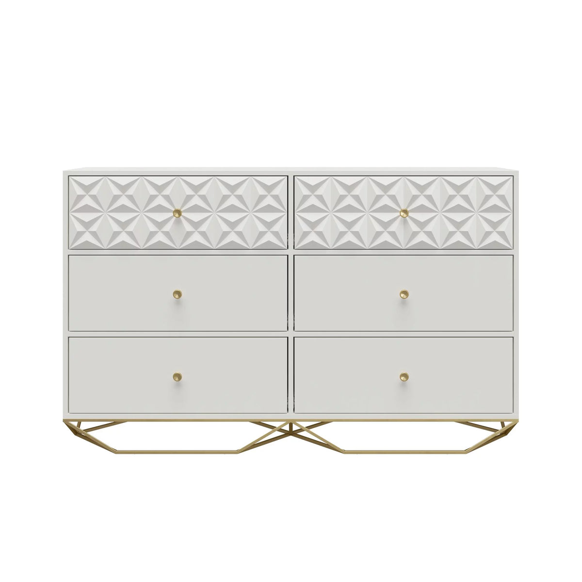 White 6 Drawer Dresser H517226
