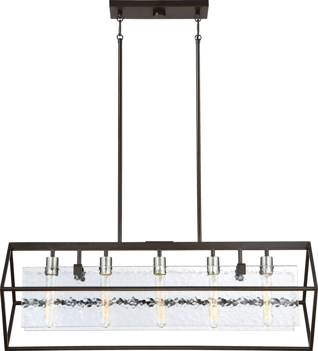 5 Light Western Bronze Island Chandelier A602