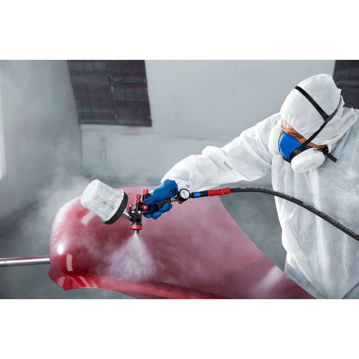 HVLP Gravity Feed Spray Gun with Side Fan Control D72466