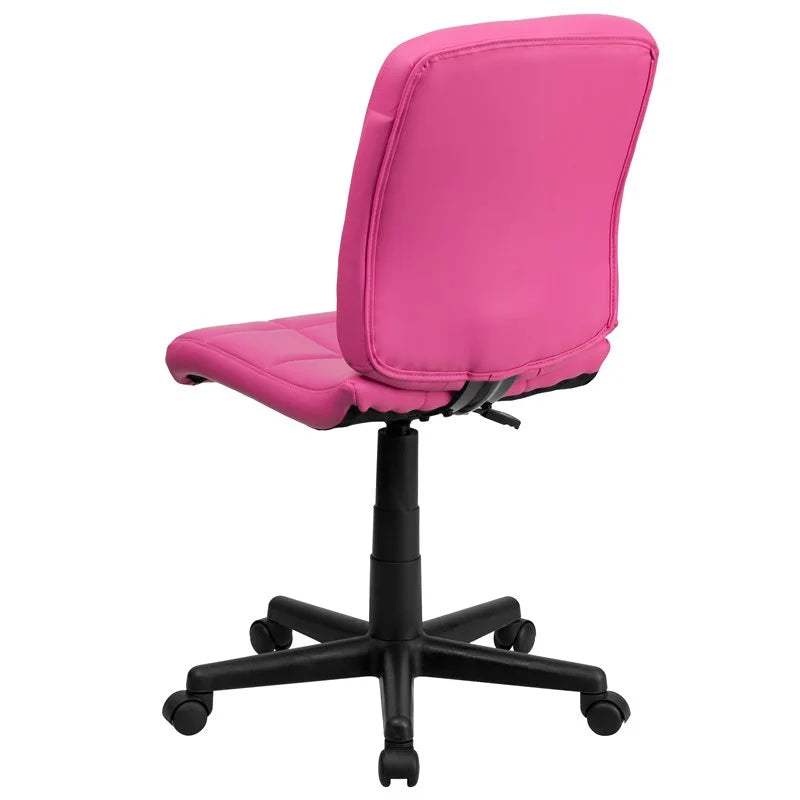Pink Quilted Office Swivel Chair C24184