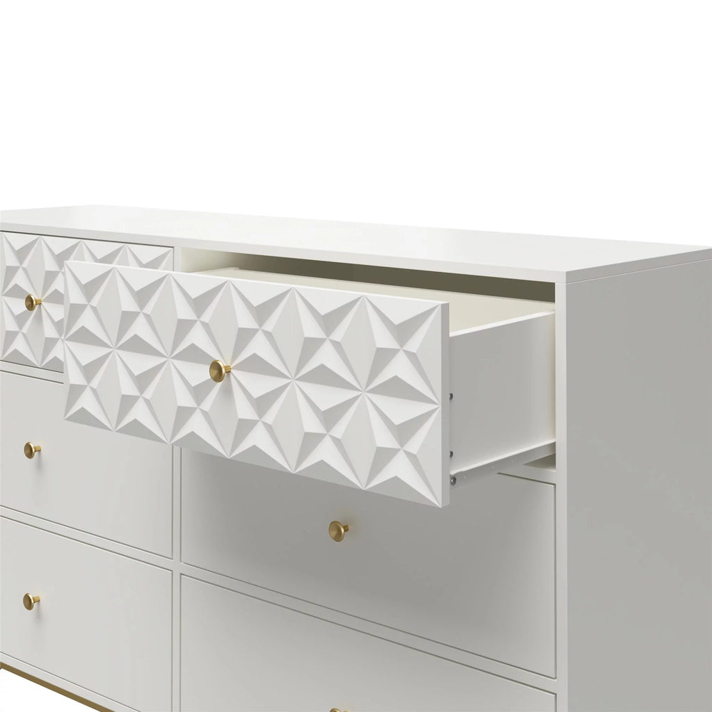 White 6 Drawer Dresser H517226
