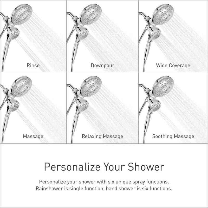 Single Handle 6-Spray Tub and Shower Faucet with Rainshower Combo in Matte Black V33534