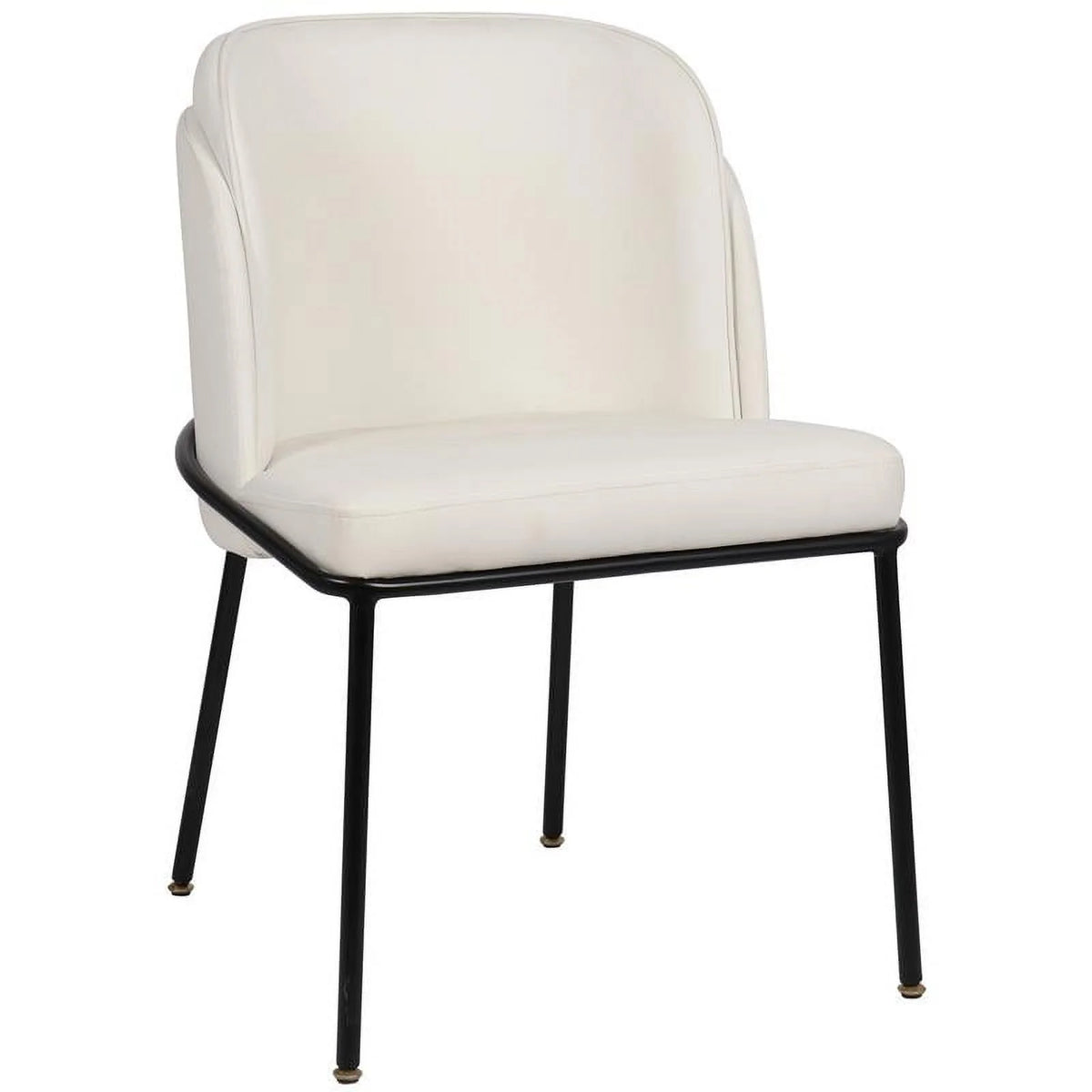 White Vegan Leather Dining Chair Y92120