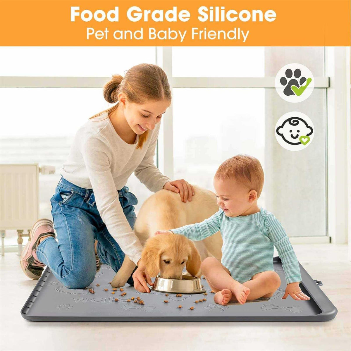 Silicone Dog Food Mat with Pocket Q4190
