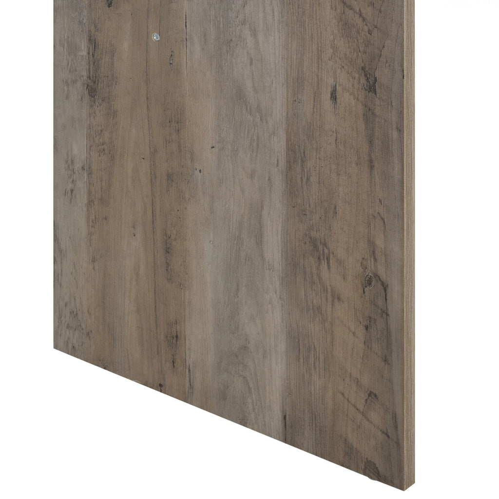 Grey Computer Desk with Hutch and Storage Shelves L28827