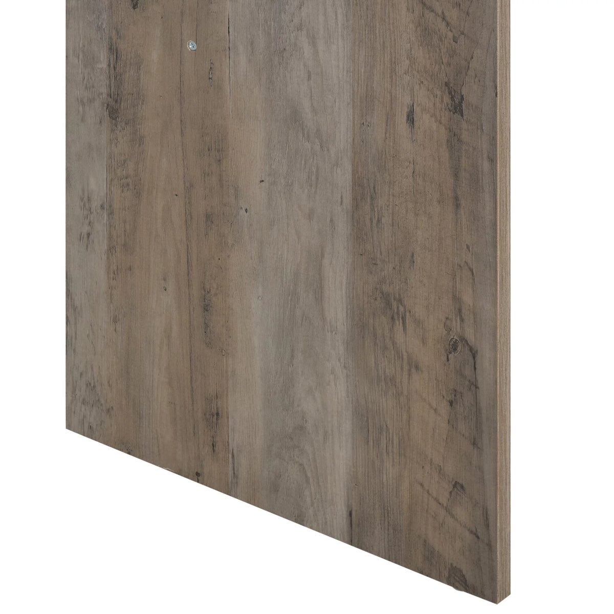 Grey Computer Desk with Hutch and Storage Shelves L28827