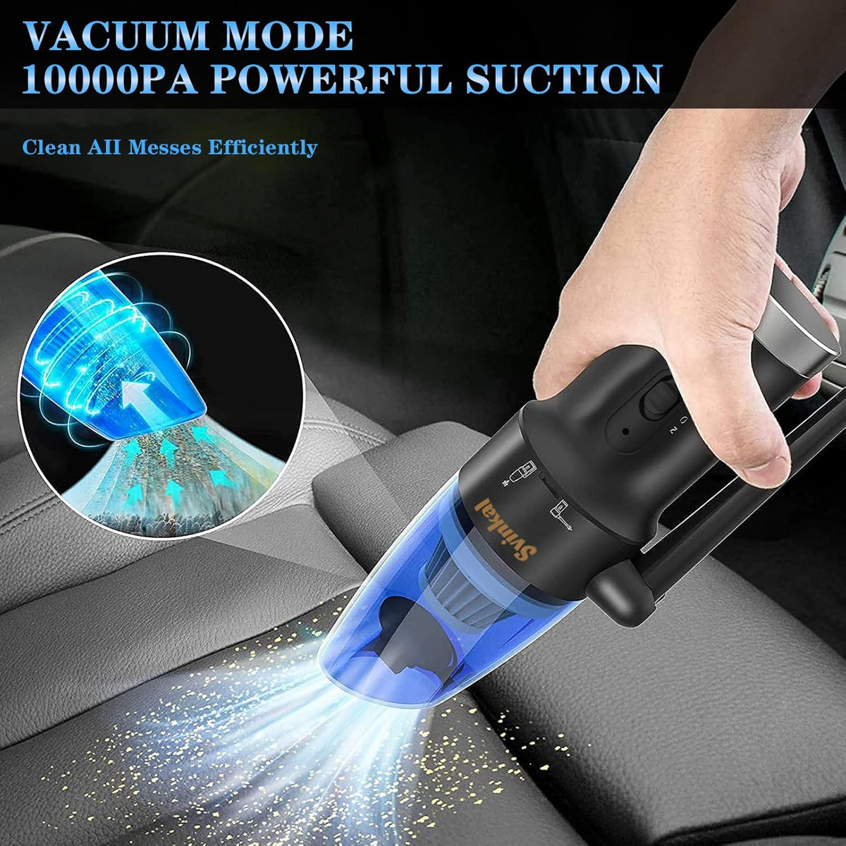 Cordless Air Duster & Vacuum 2-in-1, 6000mAh, Pack of 2 U44904