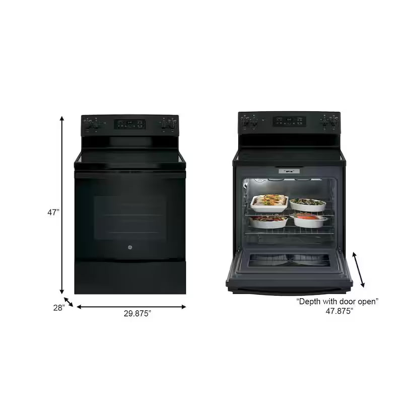 5.3 cu. ft. Freestanding Electric Range in Black D1255