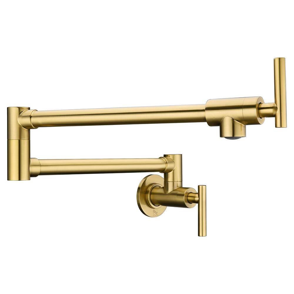 Wall Mounted Pot Filler in Brushed Gold P516
