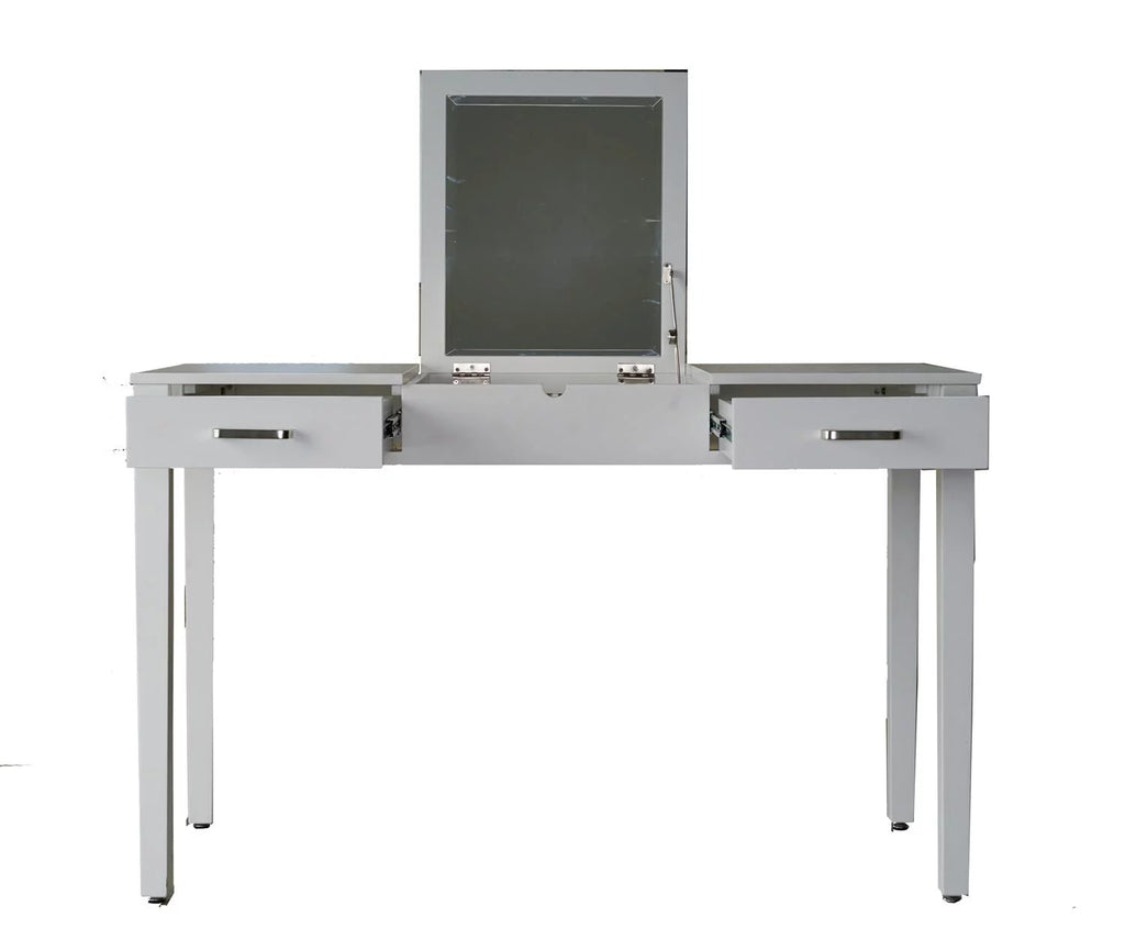 White Rectangle Writing Desk with Drawer Q473107