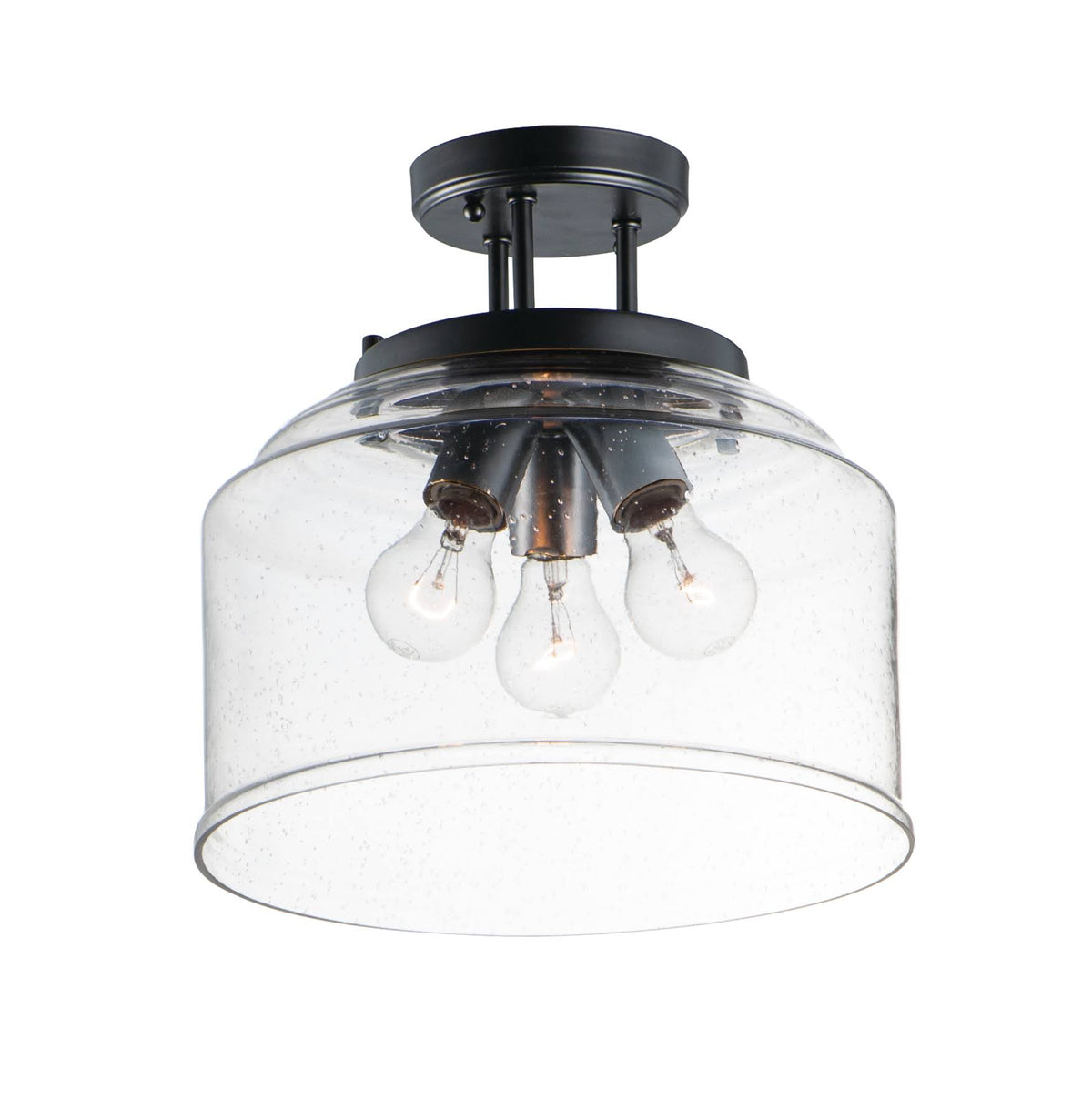 3 Light Semi-Flush Mount Black K97884