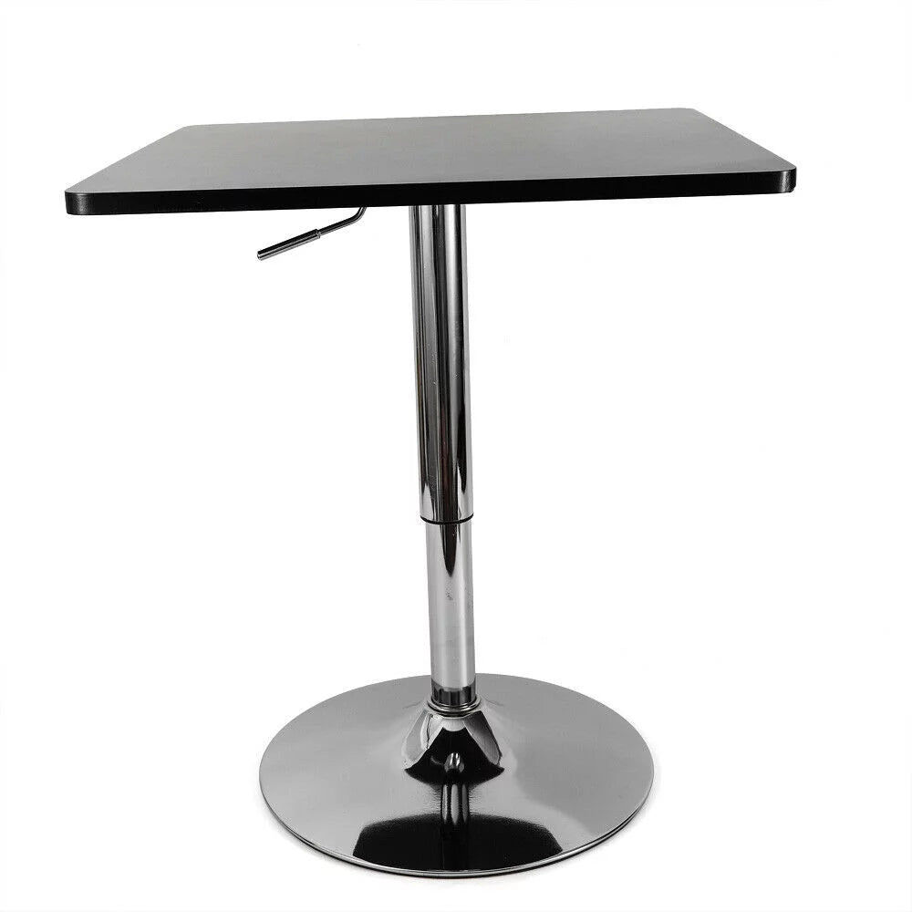 Adjustable Height 360 Rotatable Square Bar Table Black T806