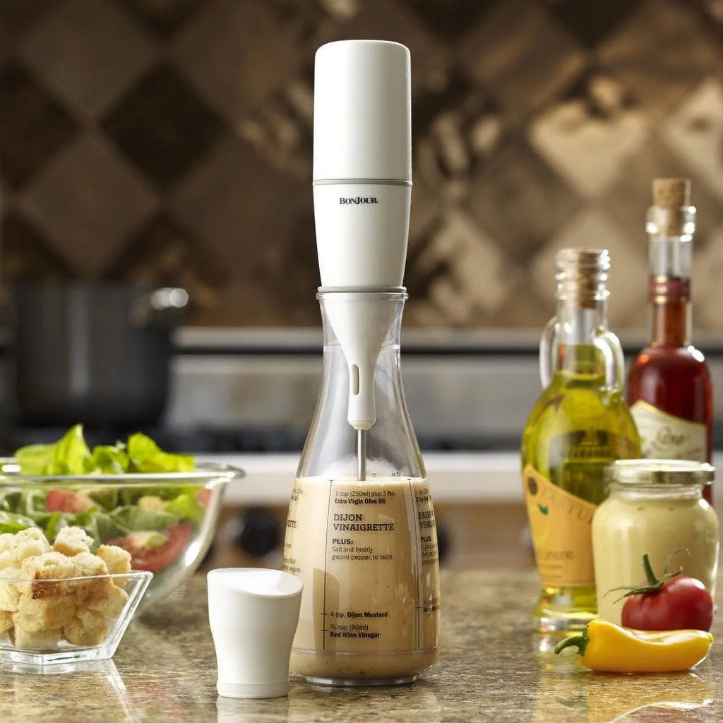 Plastic Salad Dressing Carafe and Handheld Mixer, 12 oz S236168