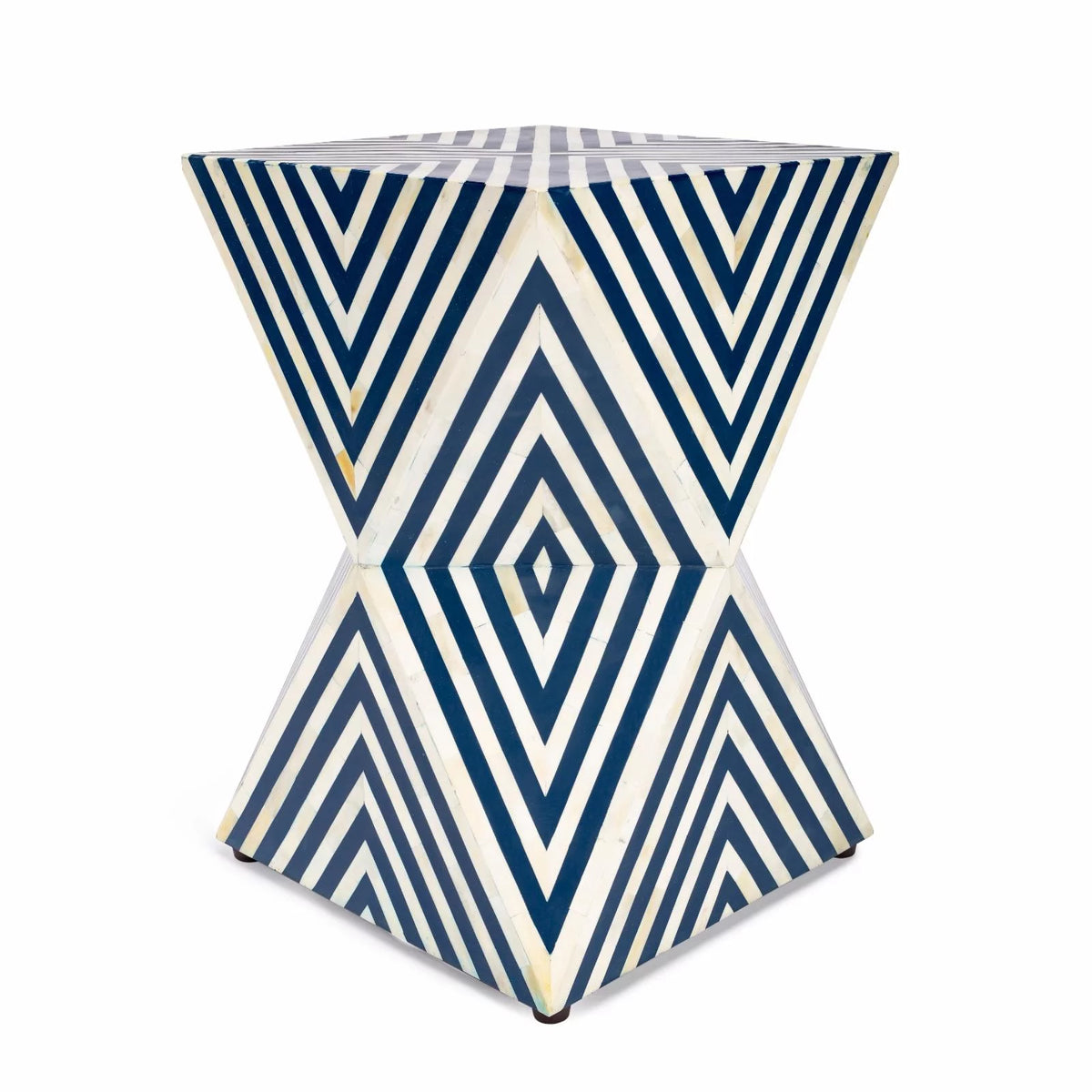 Blue and White Bone Inlay End Table T53156