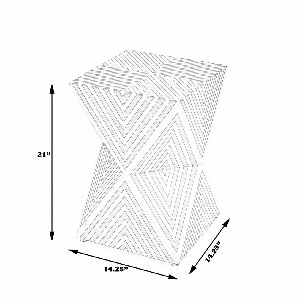 Blue and White Bone Inlay End Table T53156
