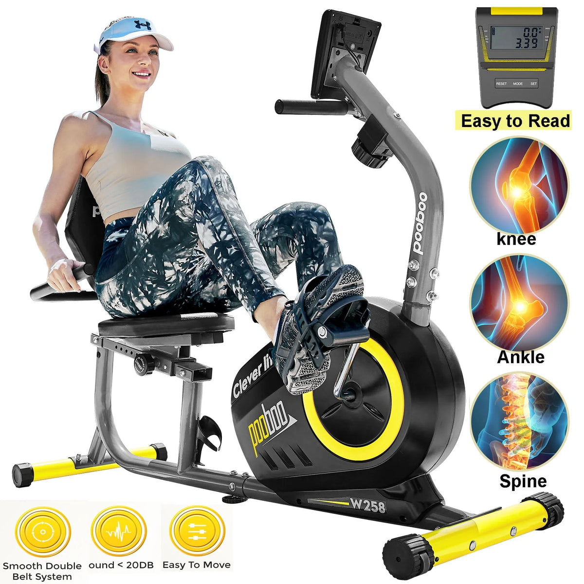 Recumbent Stationary Bike Magnetic Resistance H4520