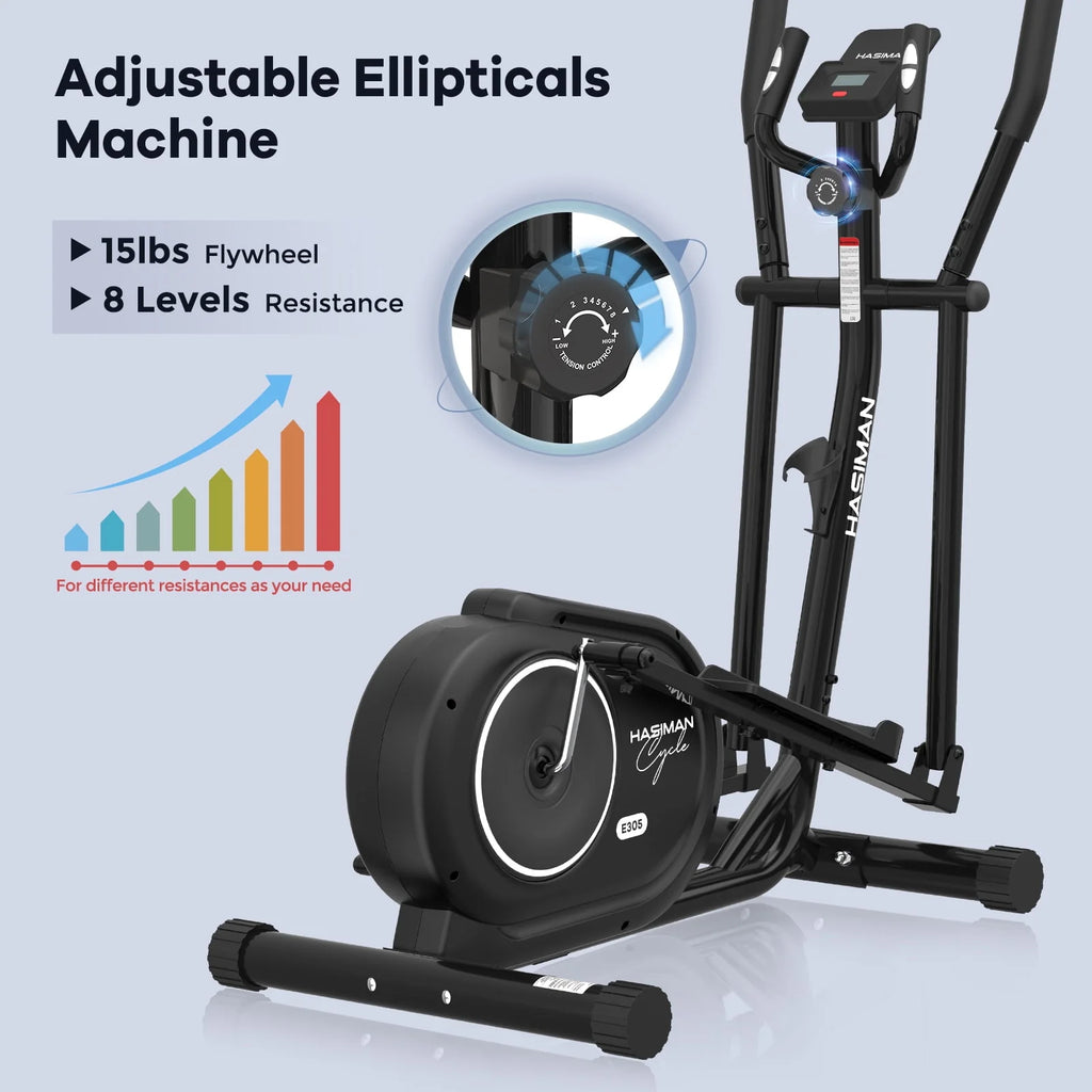 Silent Magnetic Elliptical Bike Stationary Exercise Machine O128