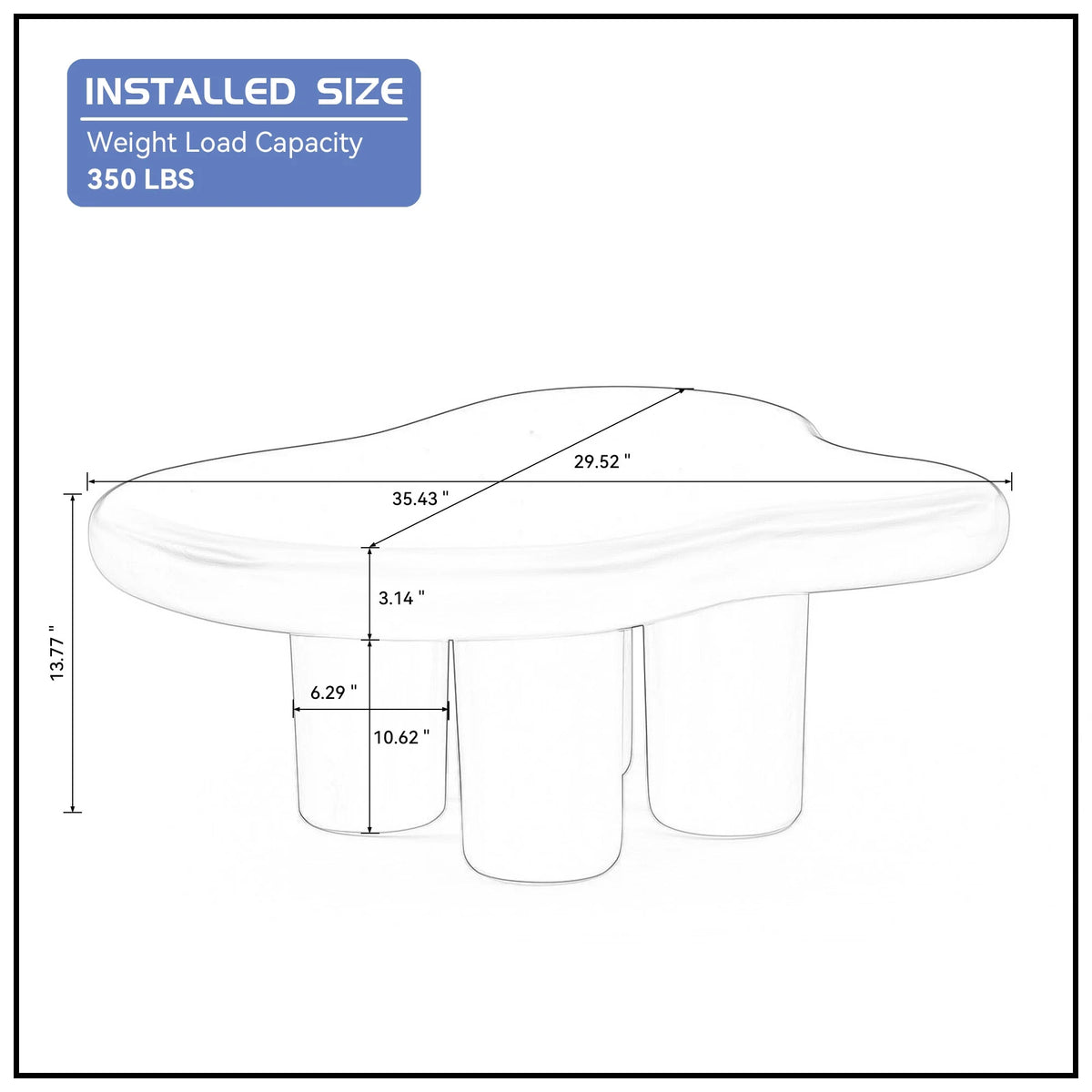 Cloud-Shaped Coffee Table Q3531