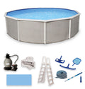 24-ft Round 52-in Deep Metal Wall Swimming Pool S433444