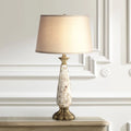 Coastal Table Lamp 29 3/4" Tall Mother of Pearl Mosaic Tapered Drum Shade K7982