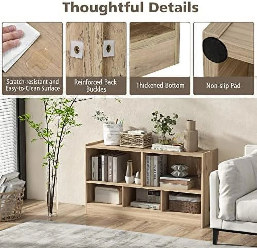 2-Tier 5 Cube Wooden Bookcase H6485