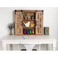 Wood Wall Cabinet with Sliding Barn Door Z69242