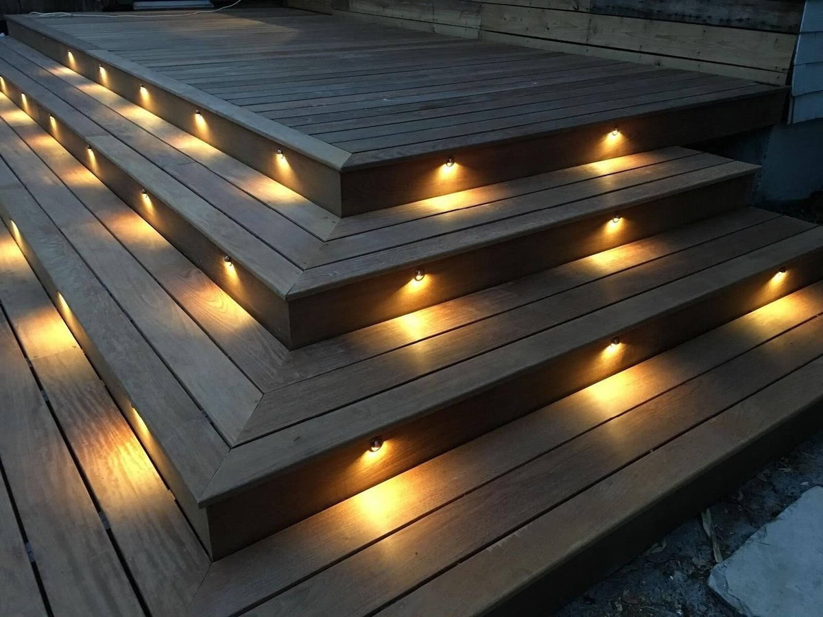 Warm White Low Voltage LED Deck Lights Kit D93245